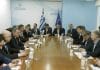 Βλάσσης Σιώμος στη σύσκεψη της Κ.Ε.Δ.Ε. με τους Υπουργούς Οικονομικών και Εσωτερικών για την Υπουργική Απόφαση που προβλέπει τη μεταφορά των ταμειακών διαθεσίμων των Ο.Τ.Α. στην Τράπεζα της Ελλάδος