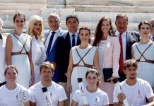 Στην Τελετή Αφής και Παράδοσης της Φλόγας των Χειμερινών Ολυμπιακών Αγώνων Νέων η Μ. Πατούλη- Σταυράκη