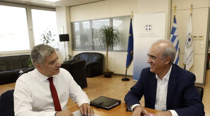 Συνάντηση Δημάρχου Κηφισιάς Γιώργου Θωμάκου με τον Περιφερειάρχη Αττικής Γιώργο Πατούλη