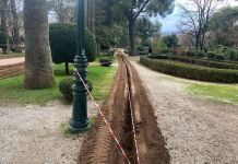 Εργασίες υπογειοποίησης των καλωδίων ηλεκτρικού ρεύματος στο Άλσος Κηφισιάς