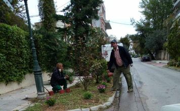 Φυτεύσεις εποχικών λουλουδιών σε κοινόχρηστους χώρους του Δήμου Λυκόβρυσης- Πεύκης