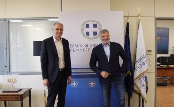 Συνάντηση του Περιφερειάρχη Αττικής Γ. Πατούλη με τον Δήμαρχο Μεταμόρφωσης Σ. Σαραούδα