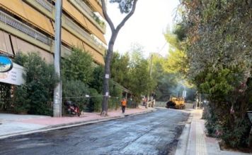 Ξεκίνησε η ασφαλτόστρωση της οδού Αιγαίου Πελάγους στην Αγία Παρασκευή