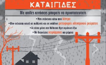 Οδηγίες αυτοπροστασίας από τη Γενική Γραμματεία Πολιτικής Προστασίας με αφορμή την ανακοίνωση Έκτακτου Δελτίου Επικίνδυνων Καιρικών Φαινομένων
