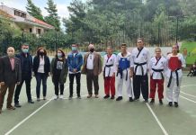 Ο Χρυσός Ολυμπιονίκης Μιχάλης Μουρούτσος στο 1ο Δημοτικό Σχολείο Διονύσου