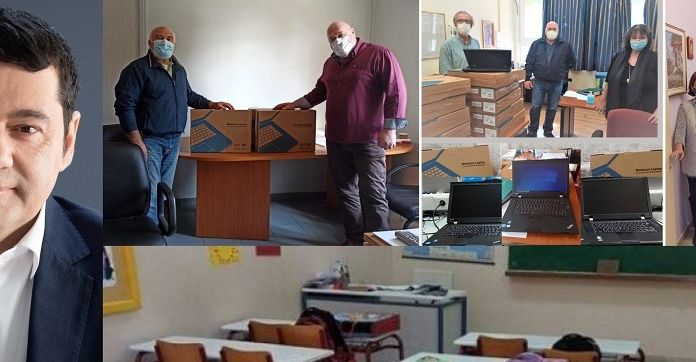 Laptops στα Δημοτικά Σχολεία παρέδωσε η Πρωτοβάθμια Σχολική Επιτροπή για τη δημιουργία ηλεκτρονικής τάξης