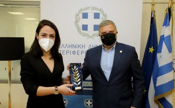 Συνάντηση του Περιφερειάρχη Αττικής Γ. Πατούλη με την Υφυπουργό Εργασίας και Κοινωνικών Υποθέσεων Δόμνα Μιχαηλίδου