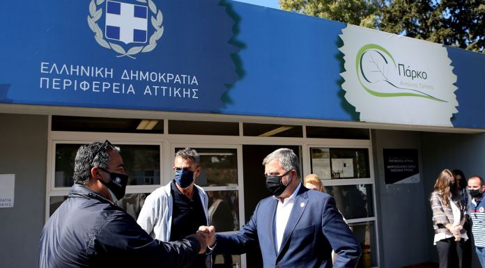Ο Περιφερειάρχης Αττικής Γ. Πατούλης εγκαινίασε τον αγωγό υδροδότησης του Μητροπολιτικού Πάρκου A. Τρίτσης