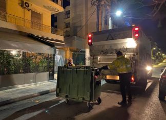 Απολύμανση και καθαρισμός κάδων απορριμμάτων στο Δήμο Παπάγου-Χολαργού