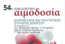 Εθελοντική Αιμοδοσία από τον Εξωραϊστικό Σύλλογο Διονύσου την Κυριακή 11 Απριλίου 2021
