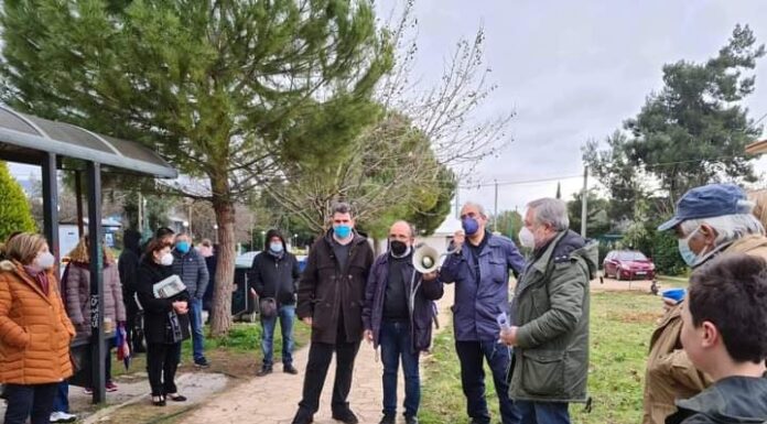 Δενδροφύτευση-διαμαρτυρία για τα έργα στην οδό Ερμιόνης στις Αδάμες