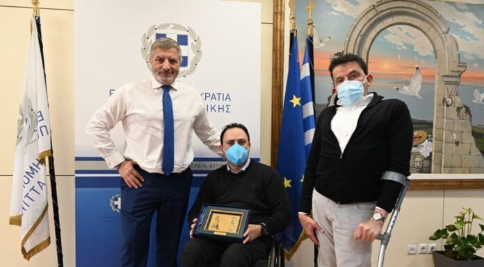 Συνάντηση του Περιφερειάρχη Αττικής Γ. Πατούλη με τον νέο Πρόεδρο της Ελληνικής Παραολυμπιακής Επιτροπής Γ. Καπελλάκη