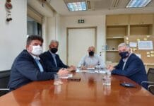 Συνάντηση εργασίας με τον Υφυπουργό Περιβάλλοντος και Ενέργειας Γεώργιο Αμυρά είχαν ο Πρόεδρος του ΣΠΑΠ, Αντιδήμαρχος Πεντέλης, Αντιπρόεδρος του Εποπτικού Συμβουλίου και της Επιτροπής Πολιτικής Προστασίας της ΚΕΔΕ Βλάσσης Σιώμος και ο Πρόεδρος του ΠΕΣΥΔΑΠ Γρηγόρης Γουρδομιχάλης.