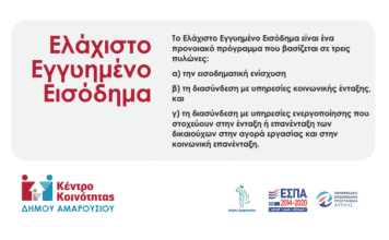 Κέντρο Κοινότητας Δ. Αμαρουσίου: Όλα όσα πρέπει να γνωρίζετε για το Ελάχιστο Εγγυημένο Εισόδημα
