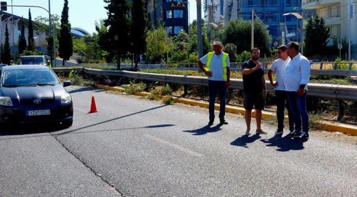 Κοινή επιχείρηση του Δήμου Αμαρουσίου και της Περιφέρειας Αττικής για τον καθαρισμό του διαζώματος της οδού Σπύρου Λούη