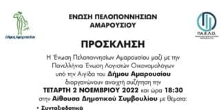 Εκδήλωση- συζήτηση από την Ένωση Πελοποννησίων Αμαρουσίου και την Πανελλήνια Ένωση Λογιστών Οικονομολόγων
