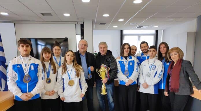 Ο Νίκος Μπάμπαλος συνεχάρη τους αθλητές του Συλλόγου Κουνγκ Φου Ηρακλείου Αττικής
