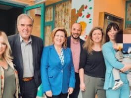 Μάριος Ψυχάλης Σοφία Γουναροπούλου παρόντες στο πασχαλινό bazaar των παιδικών σταθμών