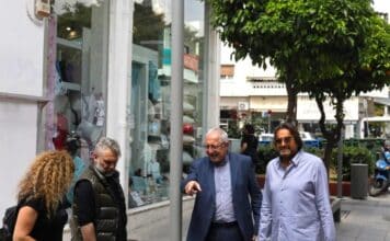 Νεότερη αυτοψία του Δημάρχου Αμαρουσίου Θεόδωρου Αμπατζόγλου στα έργα αναβάθμισης του Εμπορικού Κέντρου της πόλης