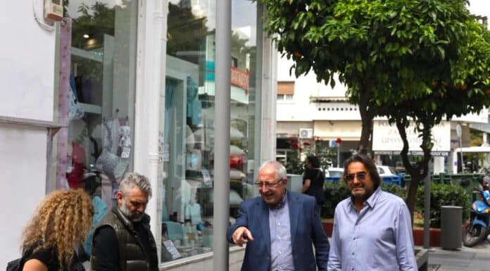Νεότερη αυτοψία του Δημάρχου Αμαρουσίου Θεόδωρου Αμπατζόγλου στα έργα αναβάθμισης του Εμπορικού Κέντρου της πόλης