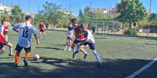 Αγώνες ποδοσφαίρου έδωσαν τα παιδιά των αθλητικών προγραμμάτων του Αμαρουσίου