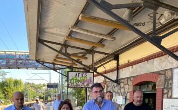 Επιθεώρηση του Υφυπουργού Υποδομών και Μεταφορών, Βασίλη Οικονόμου, στον Σιδηροδρομικό Σταθμό Αγίου Στεφάνου και στον σχεδιαζόμενο Σταθμό Κρυονερίου