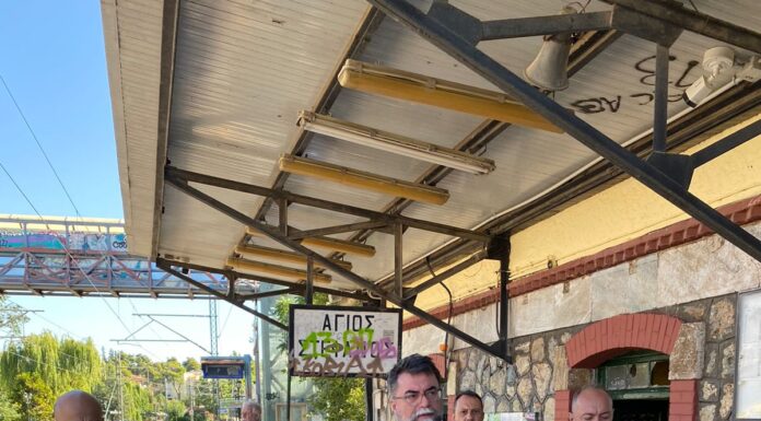 Επιθεώρηση του Υφυπουργού Υποδομών και Μεταφορών, Βασίλη Οικονόμου, στον Σιδηροδρομικό Σταθμό Αγίου Στεφάνου και στον σχεδιαζόμενο Σταθμό Κρυονερίου