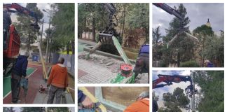 Απομάκρυνση Επικίνδυνων Κολωνών από το Λύκειο Λυκόβρυσης – Παρέμβαση για την ασφάλεια των μαθητών