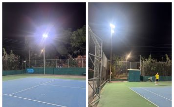 Αναβάθμιση φωτισμού με νέους προβολείς LED στο γήπεδο τένις επί της οδού Βορείου Ηπείρου