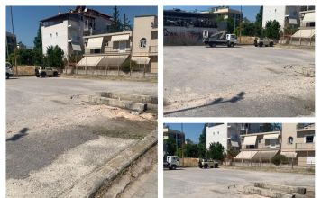 Εργασίες μετατόπισης μετρητικού στεγανού για την κατασκευή νέου γηπέδου 5X5 στην οδό Βορείου Ηπείρου