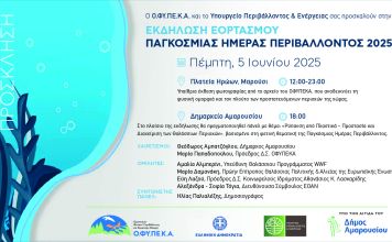 Εκδήλωση εορτασμού Παγκόσμιας Ημέρας Περιβάλλοντος 2025