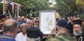 Το Μαρούσι υποδέχθηκε την Ιερή Εικόνα της Παναγίας της Οδηγήτριας από την Ιερά Μονή Ξενοφώντος του Αγίου Όρους