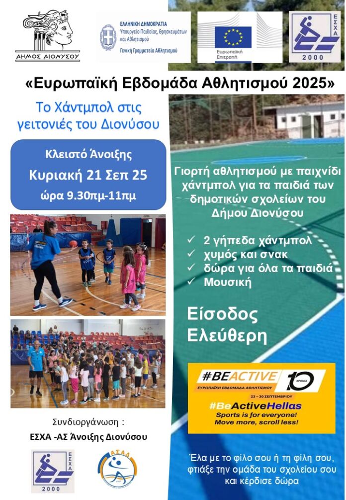 Αφίσα Χάντμπολ στις Γειτονιές 2025