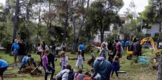 Δενδροφύτευση στη Νέα Λέσβο Αμαρουσίου με μεγάλη συμμετοχή πολιτών