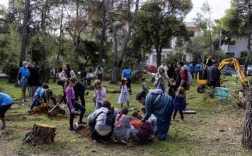 Δενδροφύτευση στη Νέα Λέσβο Αμαρουσίου με μεγάλη συμμετοχή πολιτών