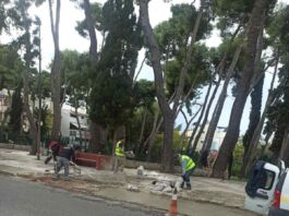 Χωροθέτηση πεζοδρομίου για εγκατάσταση περιπτέρου στην οδό Βύρωνος