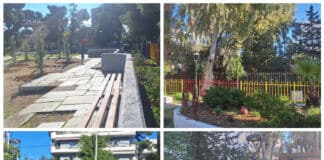 Φύτευση δέντρων στην παιδική χαρά στην οδό Κωνσταντινουπόλεως, στην Πεύκη