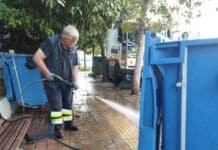 Εκτεταμένες εργασίες καθαρισμού και ευπρεπισμού στην Πλατεία Κασταλίας στο κέντρο του Αμαρουσίου